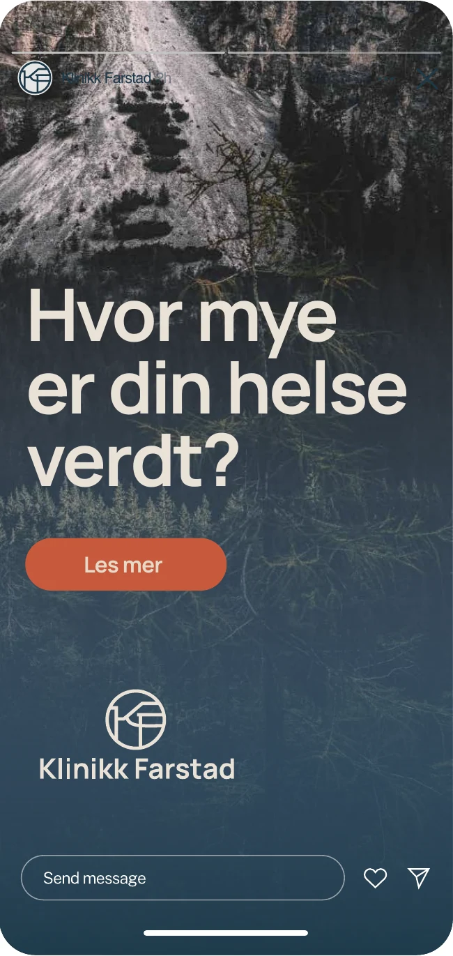 Hvor mye er din helse verdt? – originalt story-design for Klinikk Farstad