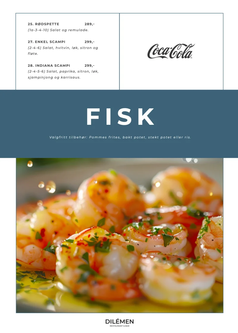 Originalt menydesign – fisk